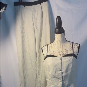 Fashion Nova Cream and Black Jumpsuit